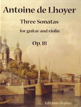 Three Sonatas for Guitar and Violin Op 18 Score cover